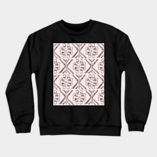 Fairisle Pattern Large Scale - Red Crewneck Sweatshirt